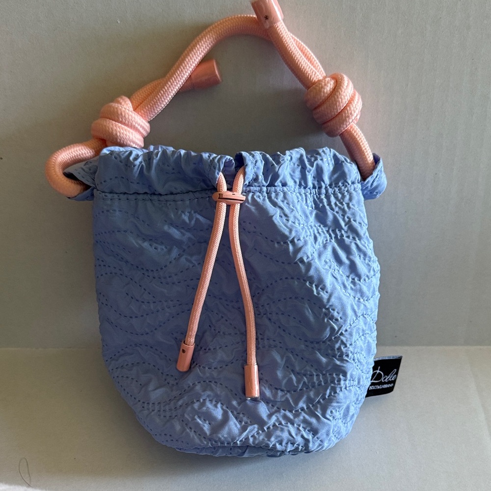 DOLCE & GABBANA BLUE JASMINE Mini Bucket Bag From The Fragrance Collection